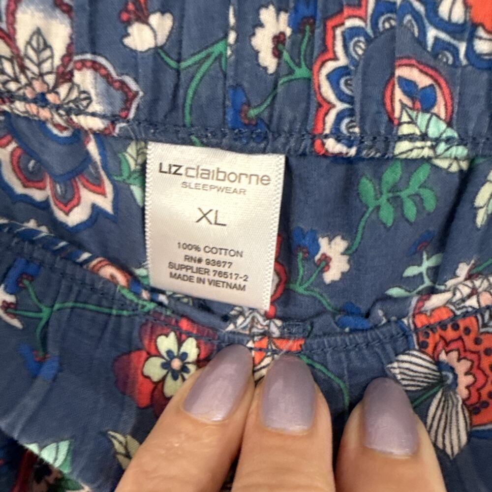 Liz Claiborne women's floral and paisley print pajamas Contrasting Size X - Picture 7 of 7
